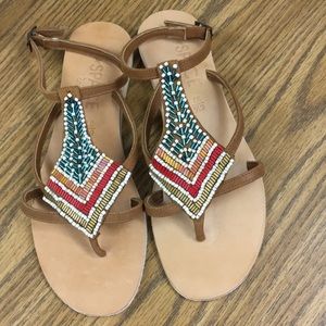 NEW...Beaded strap sandals